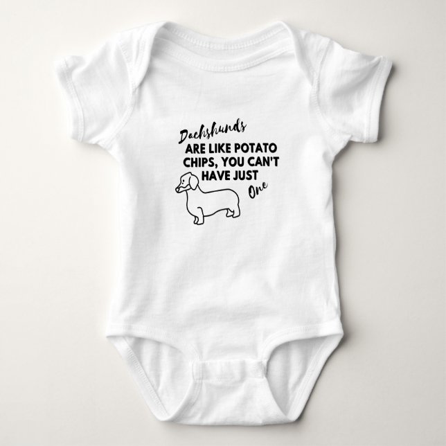 Body Citation de chien amusant : Dachshunds et chips de (Devant)