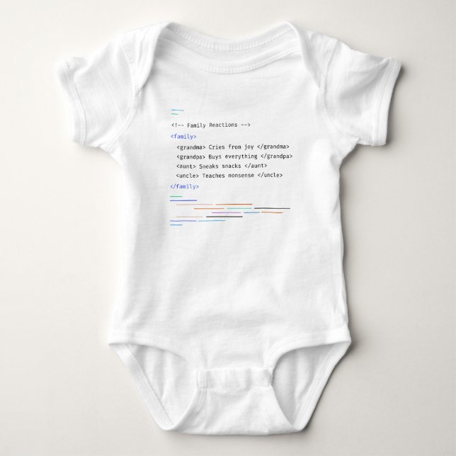 Body Citation de code de bébé nouveau-né drôle de famil (Devant)