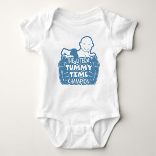 Body Citation drôle Le Literal Tummy Time Champion Blue