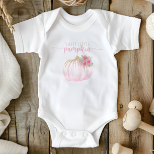 Body Citrouille Blush rose or Floral Automne bébé fille