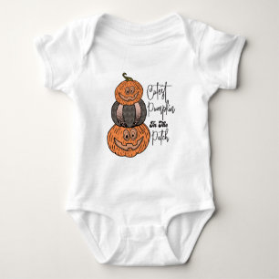 Body Citrouille Cutest Dans Le Patch Blanc Bébé Bodysui