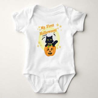 Body Citrouille de Halloween et T-shirt de chat