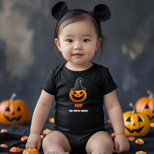 Body Citrouille d'Halloween "BOO !" - Nom personnalisé