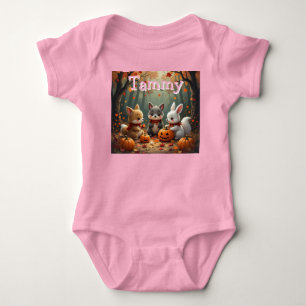 Body Citrouille fête avec amis personnalisation