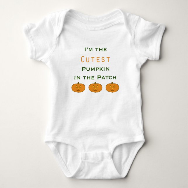 Body Citrouille le plus mignon dans le costume pour béb (Devant)