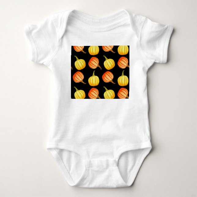 Body Citrouille orange : Motif d'aquarelle transparente (Devant)