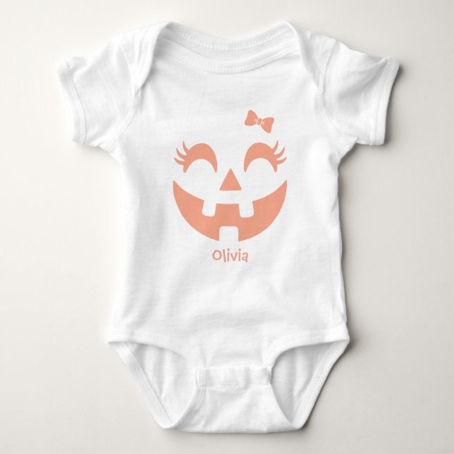 Body Citrouille Personnalisée Mignonne pour Halloween (Devant)