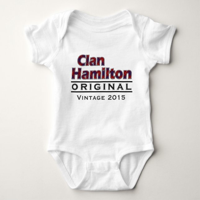 Body Clan Hamilton Personnaliser Vintage Votre annivers (Devant)