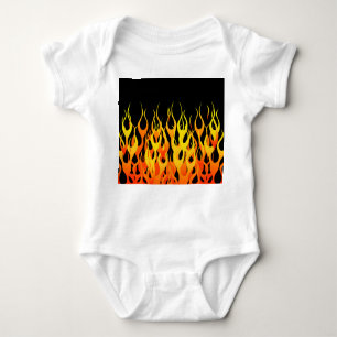 Body Classic Racing Flames on Solid Black