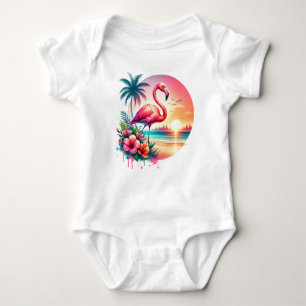 Body Clipart coucher de soleil Flamant rose rose