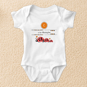 Body Coccinelles ajoutez nom noir et orange