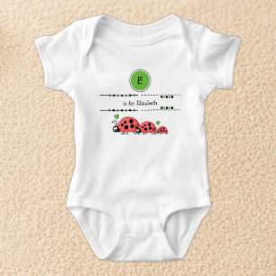 Body Coccinelles ajoutez nom noir et vert