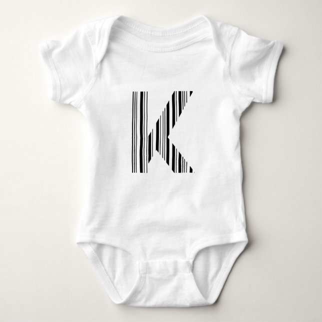 Body Code-barres LETTRE K Premier motif de code-barres  (Devant)