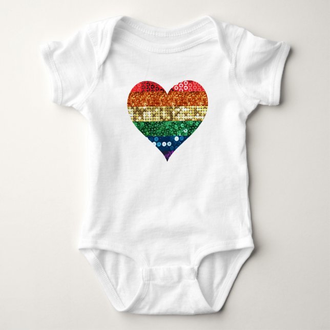 Body coeur arc-en-ciel lgbt (Devant)