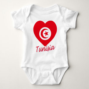 Body Coeur de drapeau de la Tunisie
