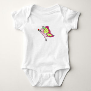 Body Coeur en fleurs papillon