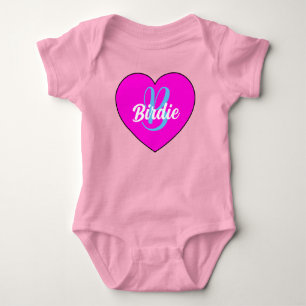 Body Coeur et nom de fille unique pour bébé - Nouveau-n