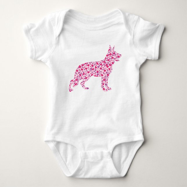 Body Coeur rose berger allemand (Devant)