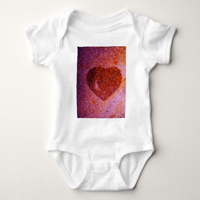 Body coeur rose corail (Devant)