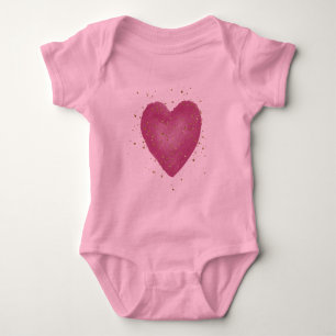 Body Cœur Rose Pailleté Glam Or