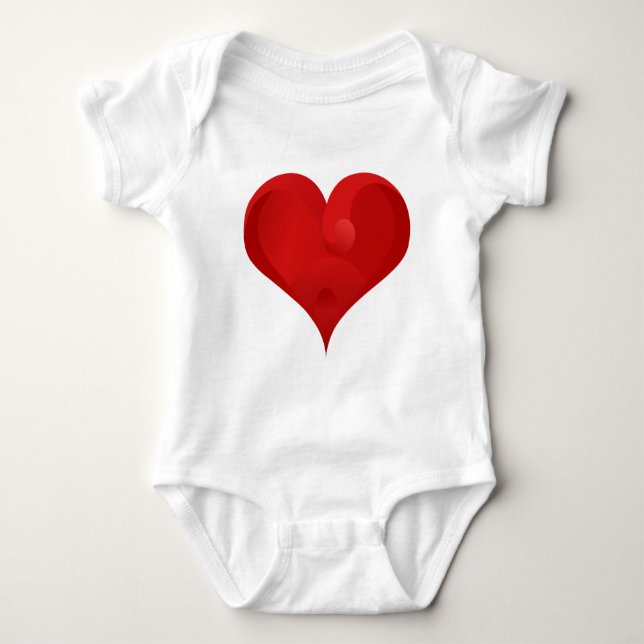 Body Coeur rouge pour la Saint-Valentin (Devant)