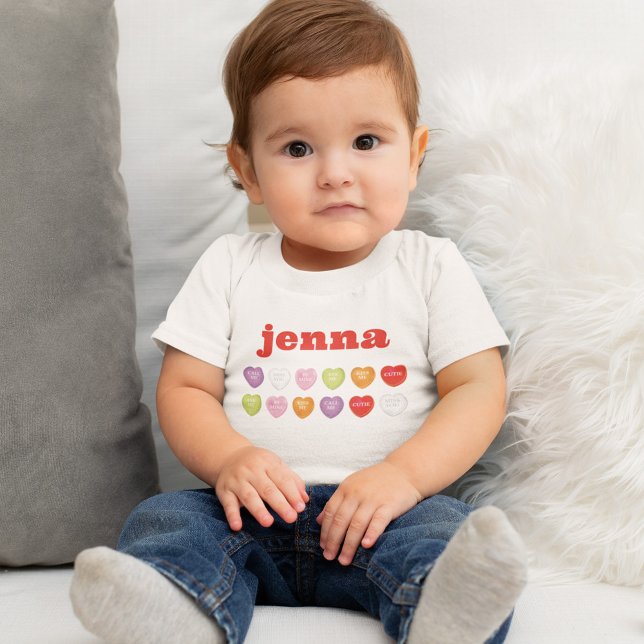 Body Coeurs de conversation Costume de bébé personnalis (Cute adorable Valentine's Day Baby Bodysuit.)