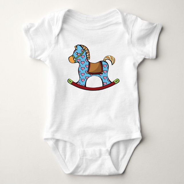Body Coeurs enchanteurs Cheval Rocse Bodysuit (Devant)