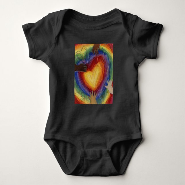 Body Coeurs & Mains Aimer Diversité Art Bodysuit person (Devant)