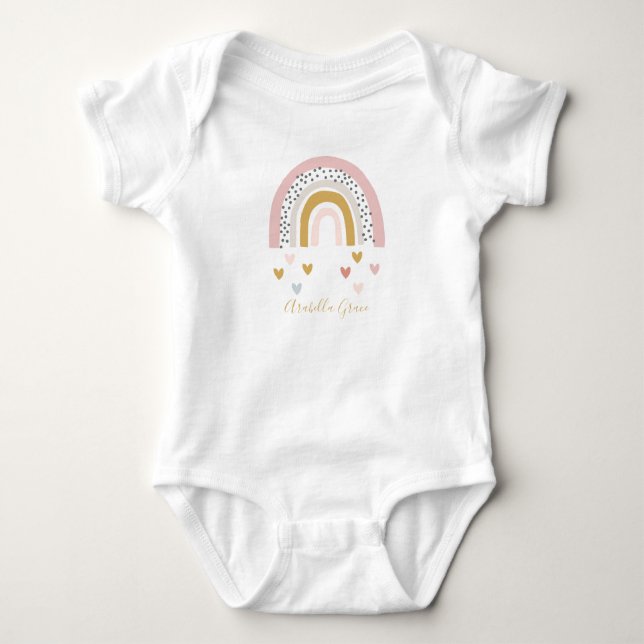 Body Coeurs Muted Rainbow Baby Name (Devant)