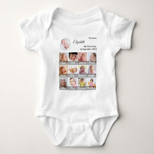 Body Collage photo de la première année de bébé 12 mois