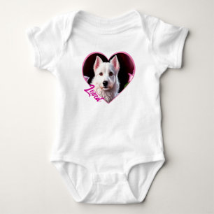 Body Collection rose Et Chien Blanc