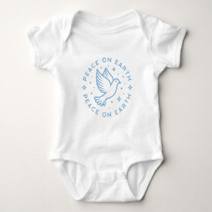 Body Colombe de paix sur terre Noël bleu esthétique