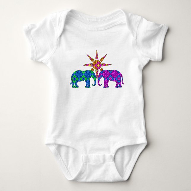 Body Coloré Eléphant Paisley mignonne (Devant)