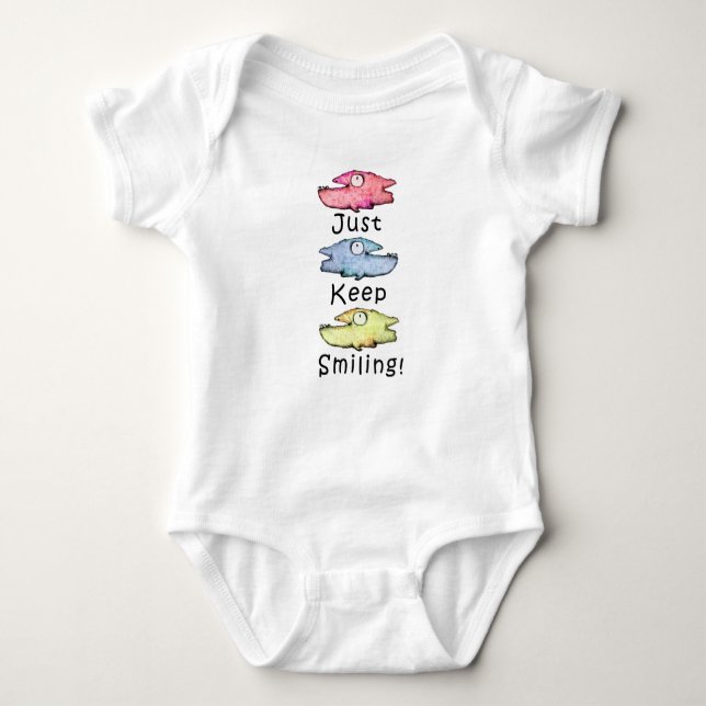 Body Colorful Smiling Fish Baby bodysuit (Devant)