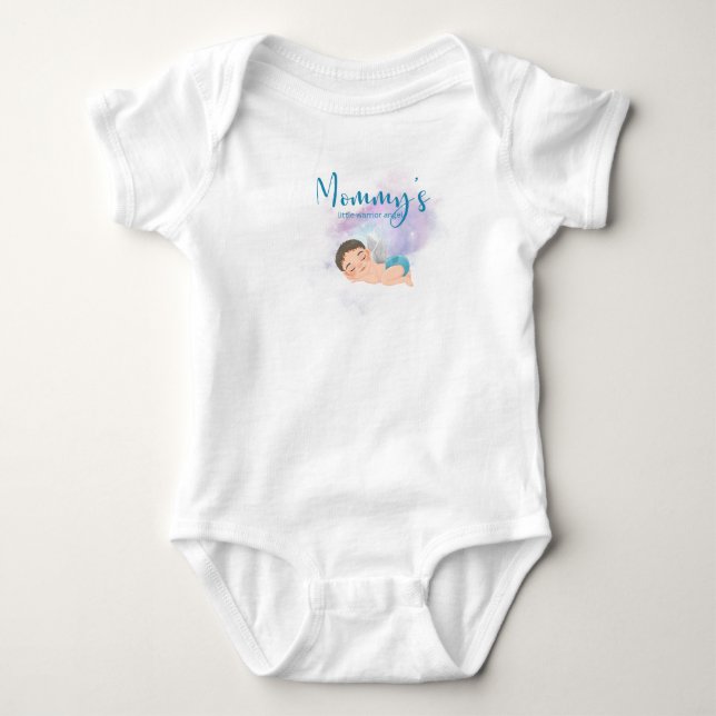 Body Combinaison bébé ange guerrier de maman  (Devant)