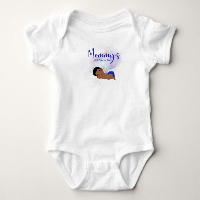 Body Combinaison bébé ange guerrier de maman  (Devant)