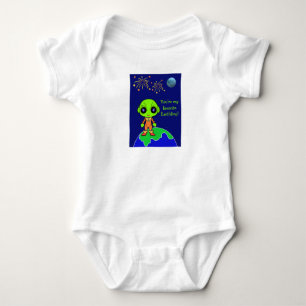 Body Combinaison bébé avec extraterrestre et feux d'art