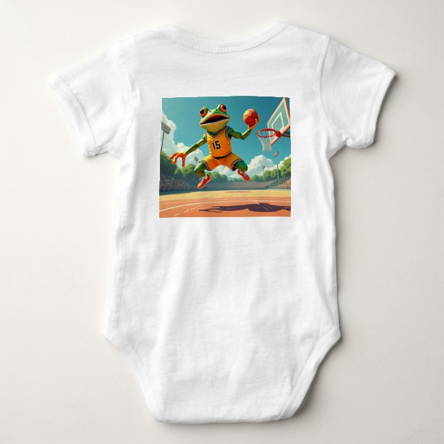 Body Combinaison bébé Basketball Frog scène complète bl (Dos)