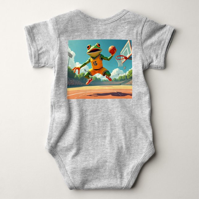 Body Combinaison bébé Basketball Frog scène complète bl (Dos)