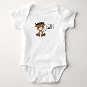 Body Combinaison bébé buffle brun mignon petit pâtre