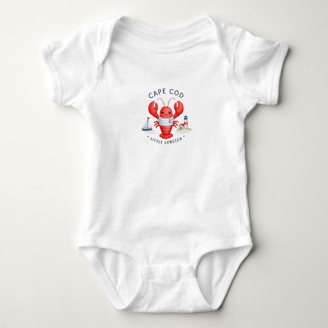 Body Combinaison bébé Cape Cod Lobster | Mignon Nouvell (Devant)