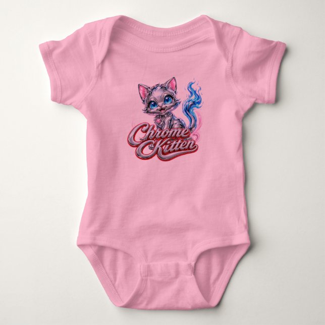 Body Combinaison bébé Chat Chromé (Devant)