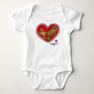 Body Combinaison bébé dinosaure bleu pour maman et fill