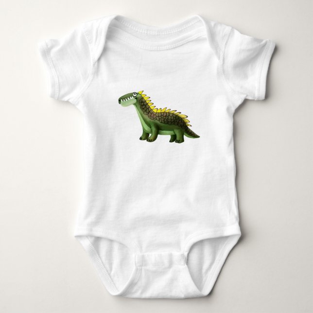 Body Combinaison bébé dinosaure vert mignon - Adorable  (Devant)