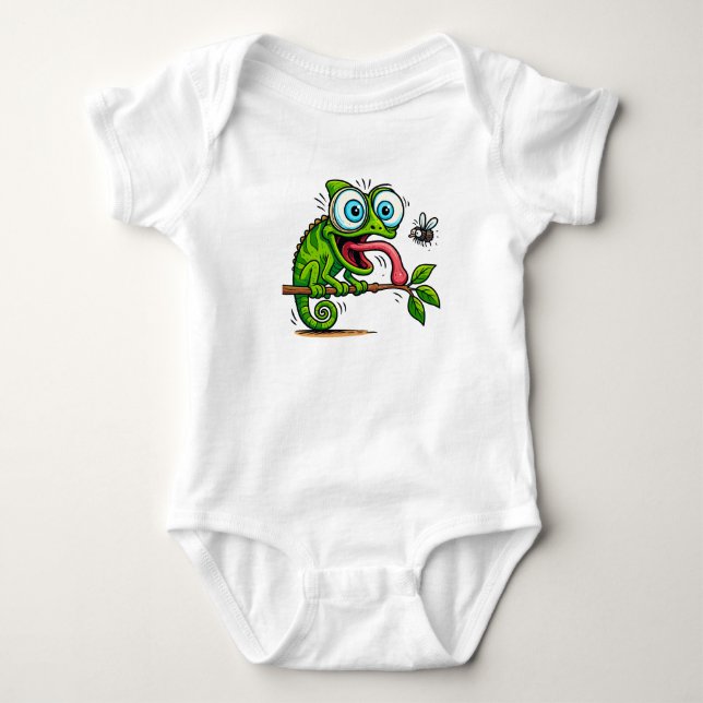 Body Combinaison bébé Fun Frog Mange Donut - Mignon (Devant)