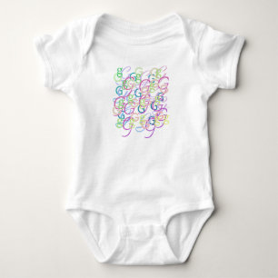 Body Combinaison bébé "G" Confettis Lettres