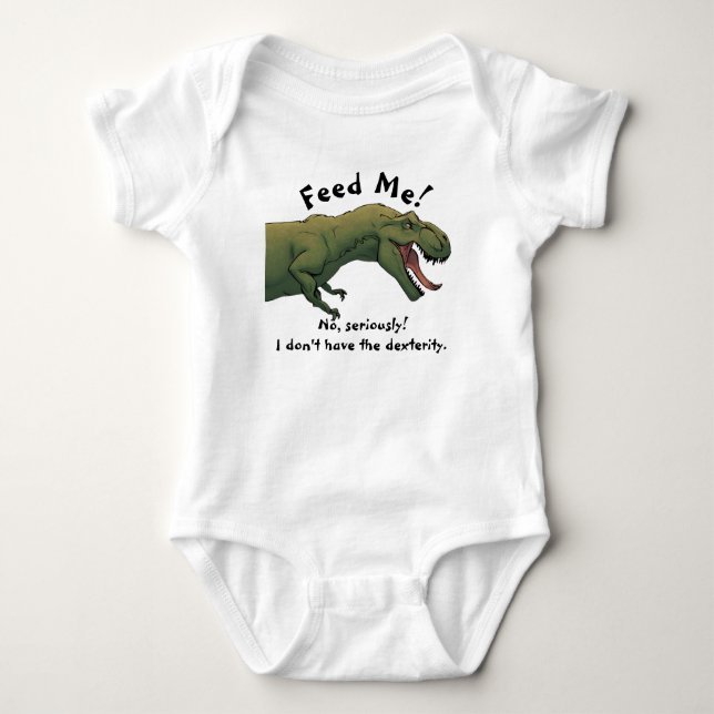 Body Combinaison bébé garçon fille T-Rex dinosaure  (Devant)