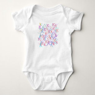 Body Combinaison bébé "K" Confettis Lettres