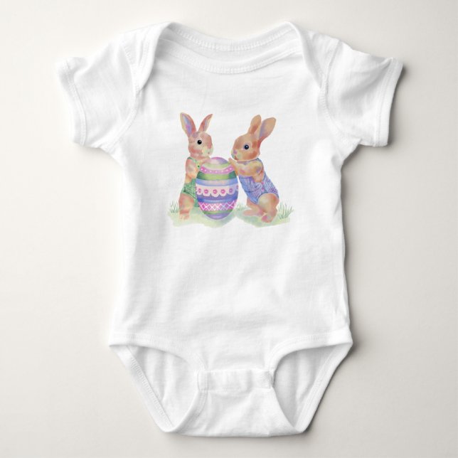 Body Combinaison bébé Lapins d'oeufs (Devant)