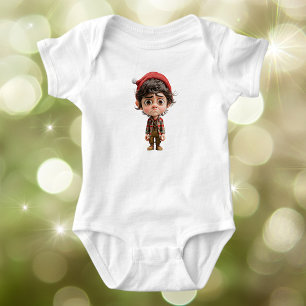 Body Combinaison bébé lutin de Noël journée difficile